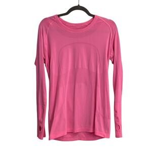 Lululemon Swiftly Tech Long Sleeve Shirt in Bright Hot Pink Estimated Size 10